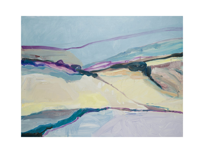 An abstract Landscape inspired by the view from Abbotsbury Swannery facing inland from the Fleet